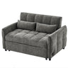 Loveseat Sofa Pull-Out Bed With Adjustable Backrest, 3 USB Ports And 2 Lumbar Pillows For Living Room