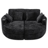 Boneless Design Upholstered Sofa Bed With Cup Holders