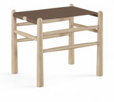 Santos - Faux Leather Upholstered Bench - Natural Frame