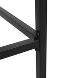 Outdoor Bar Stool With Slat Design And Metal Frame (Set of 2)