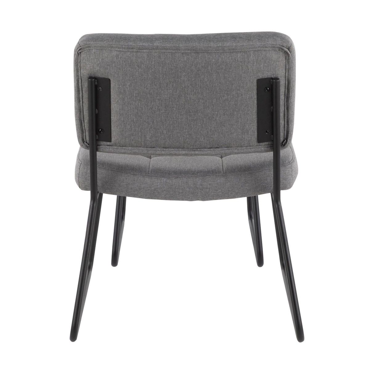 Stout - Lounge Chair And Ottoman Set - Black Steel And Gray Fabric