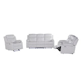 Blanche - Reclining Set With LED Lights, Speaker