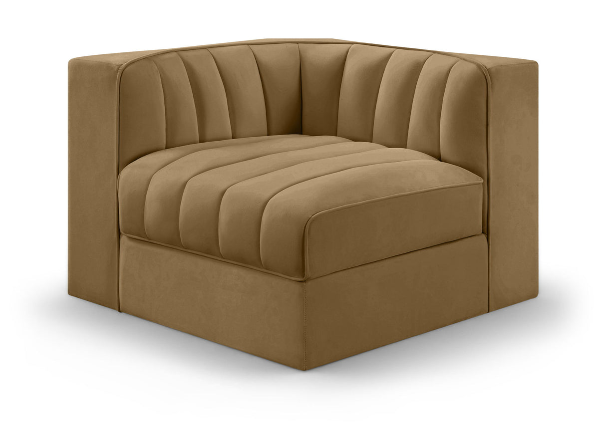 Rummi - Velvet Performance Fabric Upholstered Modular Corner Chair