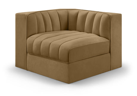 Rummi - Velvet Performance Fabric Upholstered Modular Corner Chair