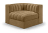 Rummi - Velvet Performance Fabric Upholstered Modular Corner Chair
