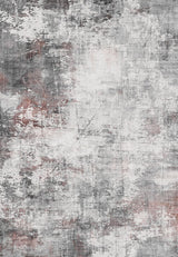 Toucan - 5' X 7' Washable Non - Slip Area Rug - Ivory / Dark Gray