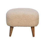 Square Footstool - Cream