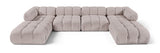 Orin - Velvet 6 Piece Modular Double Chaise Sectional