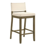 Yaneli - Contemporary Natural Wood Counter Height Kitchen Bar Stool