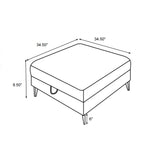 Harrison - Upholstered Storage Ottoman - Gray / Black