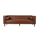 Contemporary 3 Seater Sofa With Tufted Design