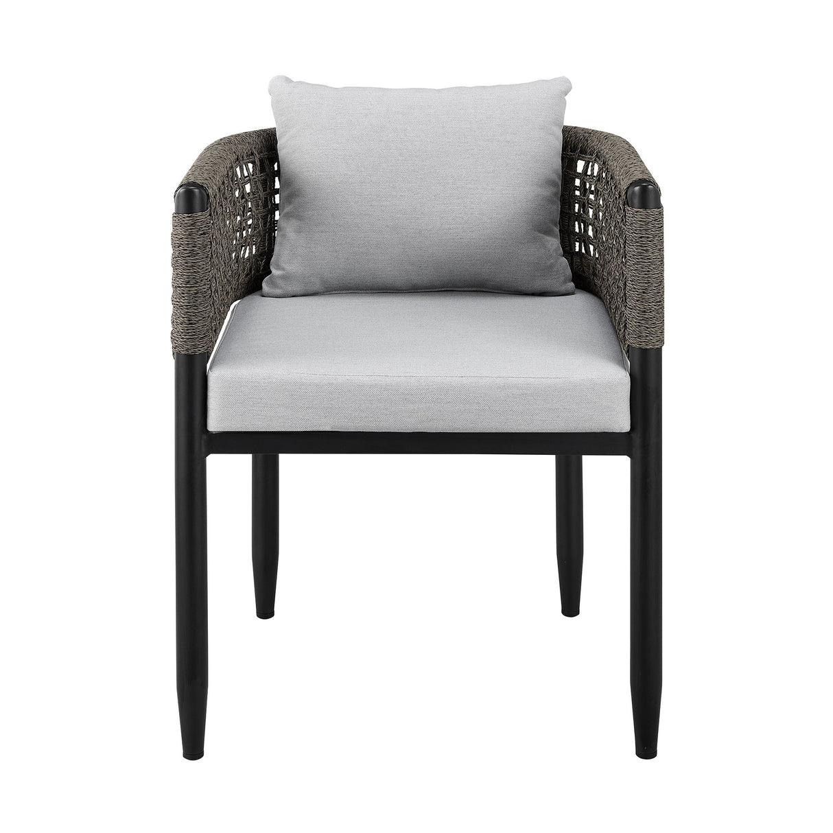 Alegria - Outdoor Patio Dining Chair With Cushions (Set of 2) - Gray