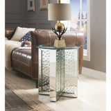 Nysa - 23" End Table - Mirrored & Faux Crystals