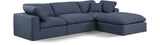 Comfy - 4 Piece Linen Fabric Modular Sectional With Chaise