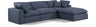 Comfy - 4 Piece Linen Fabric Modular Sectional With Chaise