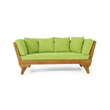 Outdoor Acacia Wood Expandable Daybed With Cushions