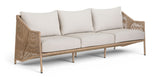 Coastline - Olefin Water Resistant Fabric And Wicker Outdoor Patio Sofa - Beige