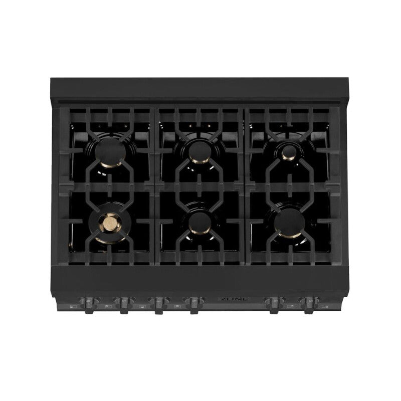 Kitchen Package with 36 in. Black Stainless Steel Rangetop, 36 in. Convertible Range Hood and Double Wall Oven - (3KPRTBRH36AWD) -
