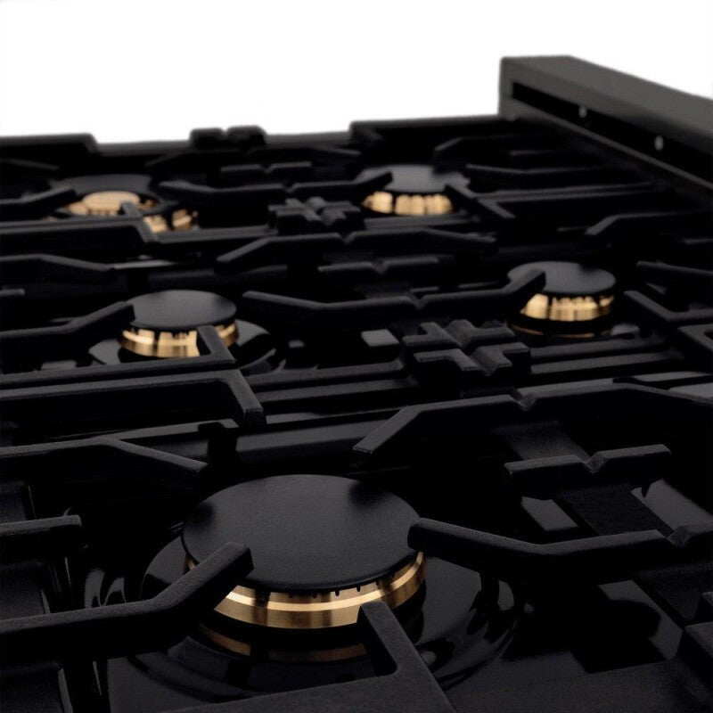 Kitchen Package with 36 in. Black Stainless Steel Rangetop, 36 in. Convertible Range Hood and Double Wall Oven - (3KPRTBRH36AWD) -