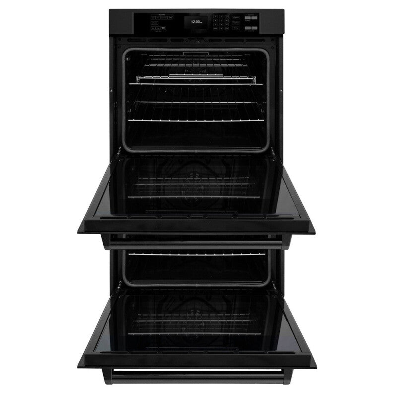 Kitchen Package with 48 in. Black Stainless Steel Rangetop, 48 in. Convertible Range Hood and Double Wall Oven - (3KPRTBRH48AWD) -