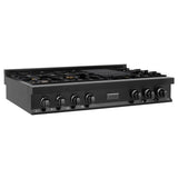 Kitchen Package with 48 in. Black Stainless Steel Rangetop, 48 in. Convertible Range Hood and Double Wall Oven - (3KPRTBRH48AWD) -