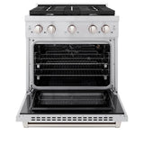 30 in. Kitchen Package with Stainless Steel Gas Range, Convertible Vent Range Hood and Tall Tub Dishwasher - (3KPSGRRH30DWV) -
