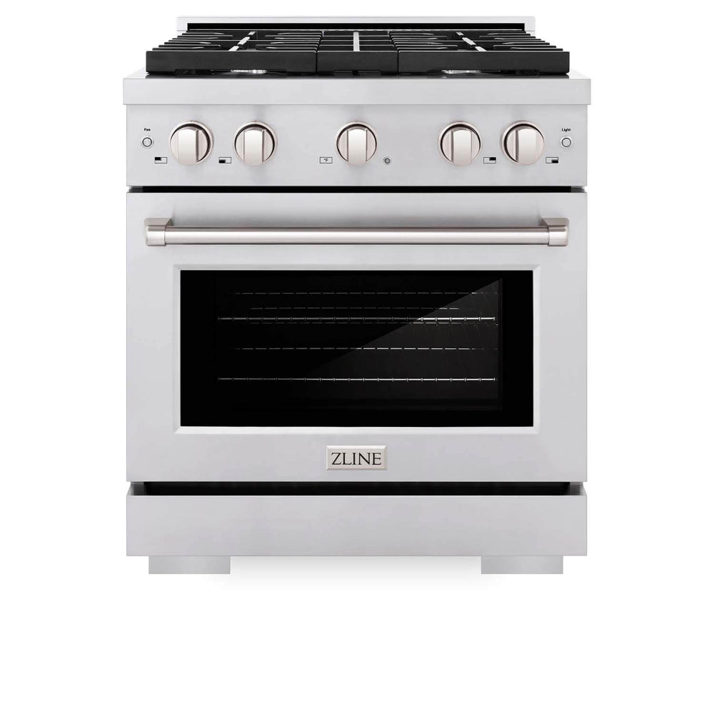 30 in. Kitchen Package with Stainless Steel Gas Range, Convertible Vent Range Hood and Microwave Drawer - (3KPSGRRH30MW) -
