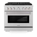 36 in. Kitchen Package with Stainless Steel Gas Range, Convertible Vent Range Hood and Tall Tub Dishwasher - (3KPSGRRH36DWV) -