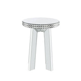 Lotus - End Table - Mirrored & Faux Ice Cube Crystals
