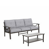Patio Furniture Set With Coffee Table And Cushions For Backyard
