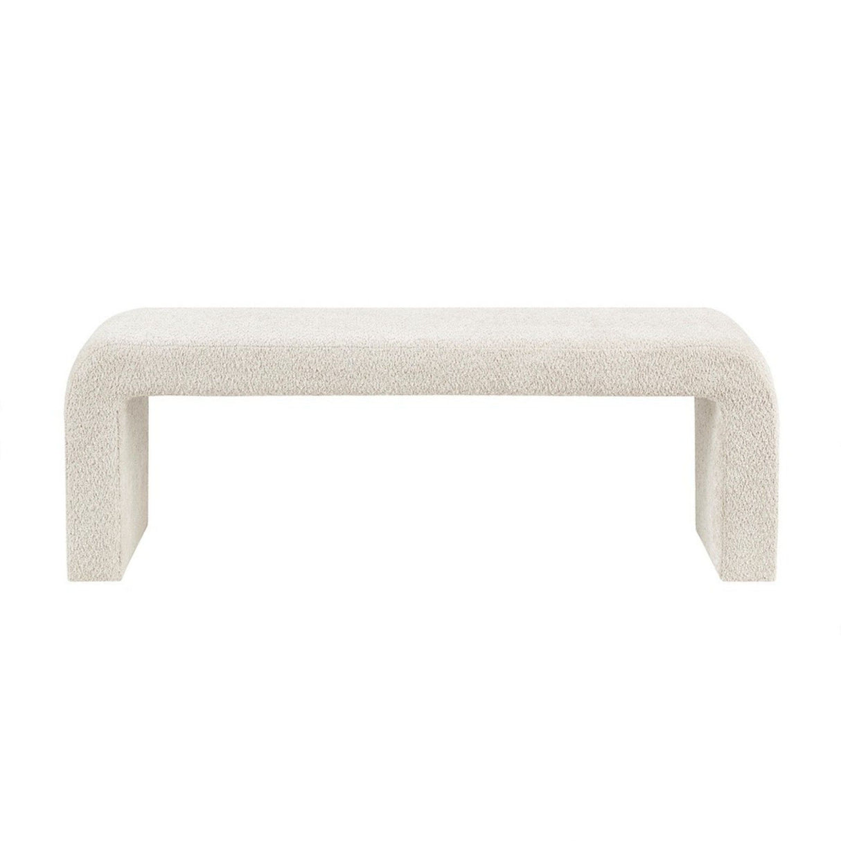 Modern Waterfall Bench - Cream