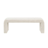 Modern Waterfall Bench - Cream