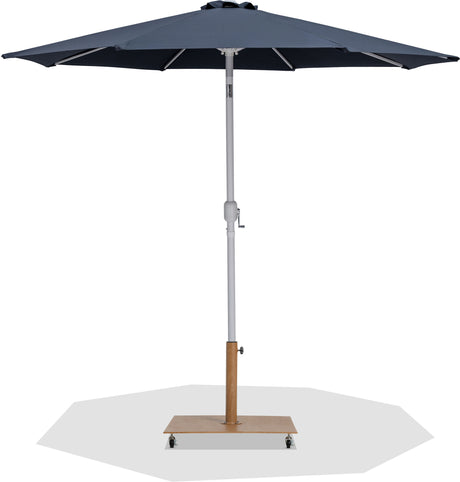 Fiji - Aluminum Patio Umbrella With Square Teak And White Base
