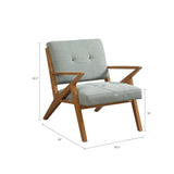Lounge Chair With Tufted Upholstery And Solid Frame