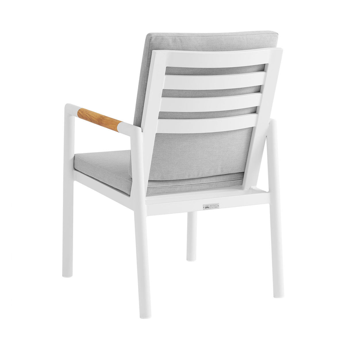 Crown - Outdoor Dining Chair (Set of 2) - White / Teak