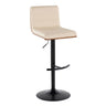 Vasari - Adjustable Barstool (Set of 2) - Cream Faux Leather