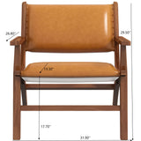 Hendrix - Antique Arm Chair - Brown / Rustic / Tan