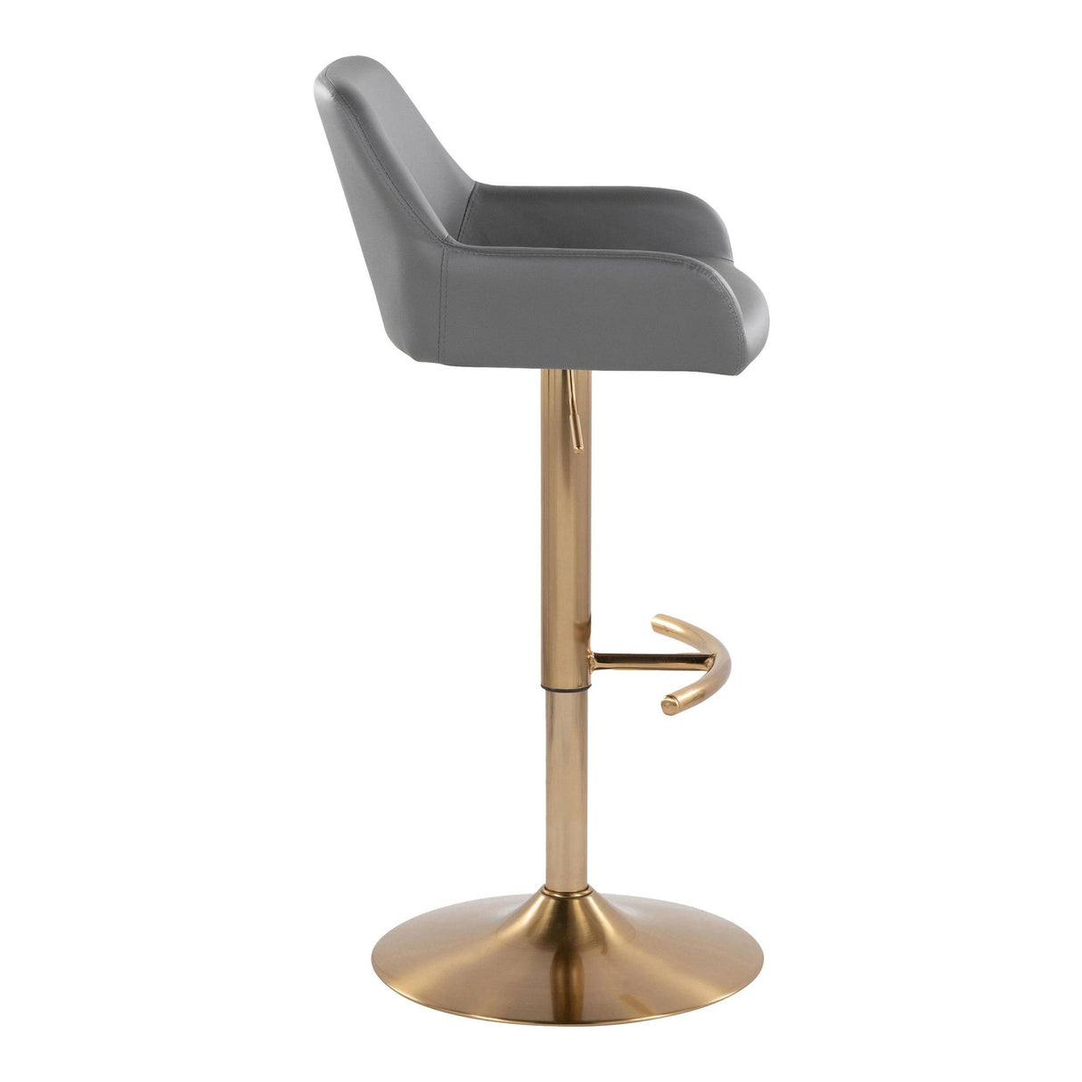 Daniella - Adjustable Barstool (Set of 2) - Gold Base