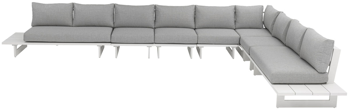 Maldives - 7 Piece Water Resistant Outdoor Patio Modular Sectional With White Base