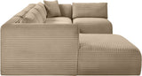 Shaggy - Fabric 5 Piece Modular U-Shaped Sectional