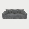 Plush Corduroy 4 Seat Sofa, Modern Comfy Upholstered Sofa Cloud Couch, Deep Seat Couches With Soft Pillows