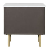 Clayten - Nightstand - Marble Top & Espresso
