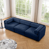 Stylish Sofa With Storage Seat And Cylindrical Backrest