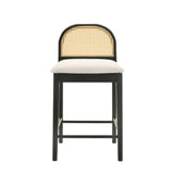 Lucio - Modern Farmhouse Wood Counter Height Kitchen Bar Stool