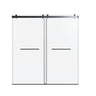 Frameless Double Sliding Soft-Close Shower Door, 3 / 8" (10Mm) Thick SGCC Tempered Glass Door, Matte