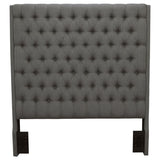 Camille - Upholstered Eastern King Panel Headboard - Gray