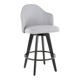 Ahoy - Fixed-Height Counter Stool (Set of 2) - Black Bamboo Legs