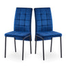 High Back Nordic Dining Chair Modern Fabric Chair With Legs (Set of 2)
