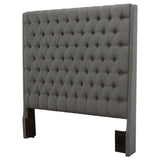 Camille - Upholstered Eastern King Panel Headboard - Gray