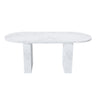 Oval Dining Table With Wood Strip Base